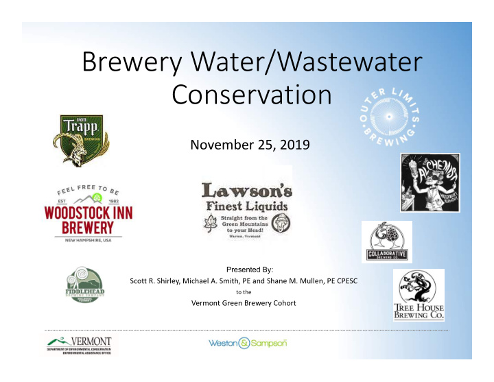 brewery water wastewater conservation