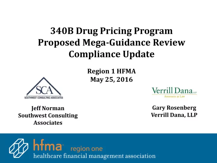 340b drug pricing program proposed mega guidance review