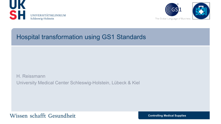 hospital transformation using gs1 standards