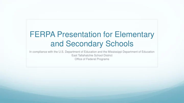 and secondary schools