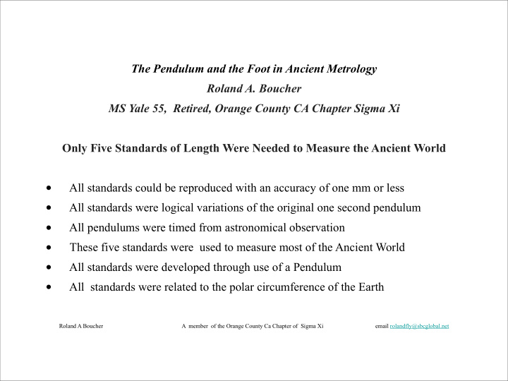 the metric system and the measurement standards of