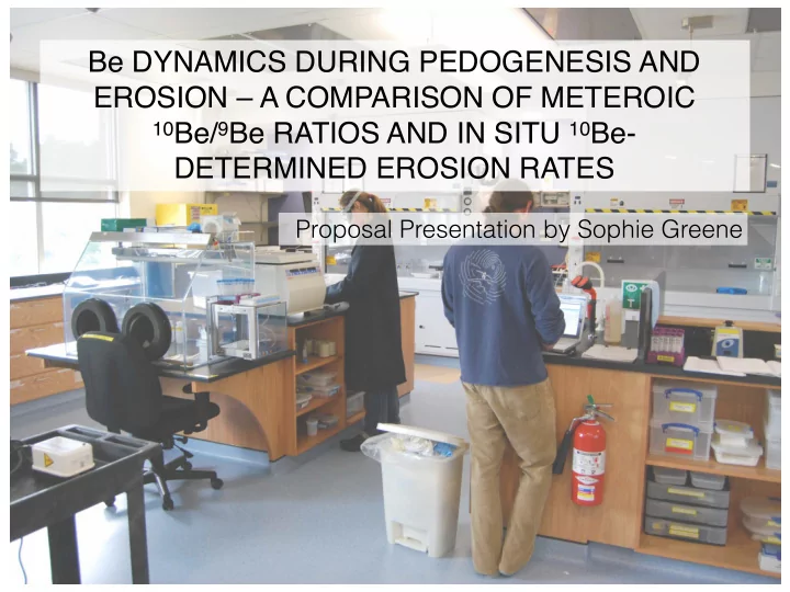 be dynamics during pedogenesis and erosion a comparison