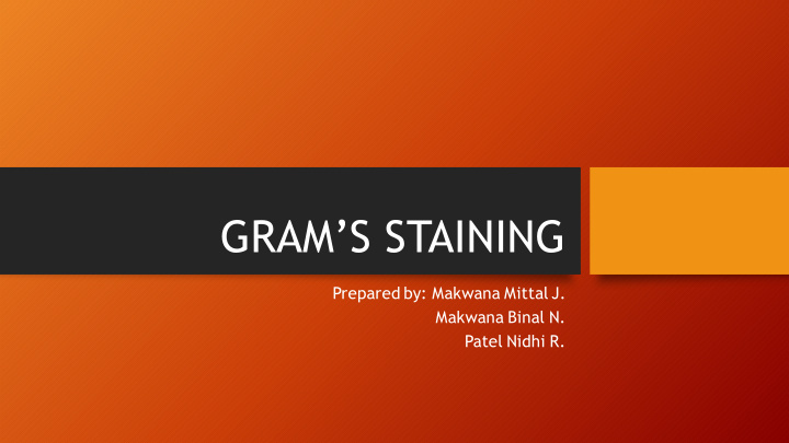 gram s staining