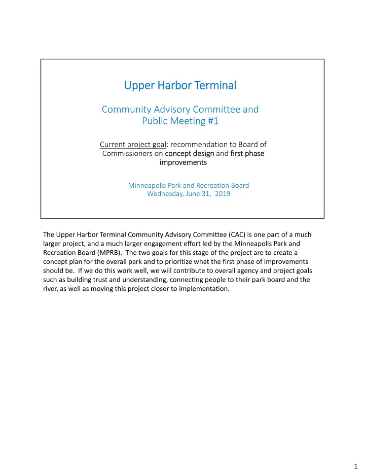 upper upper harbor harbor te terminal