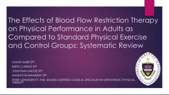 Compared to Standard Physical Exercise  and Control Groups: Systematic Review  OMAR AMER SPT  BERTA
