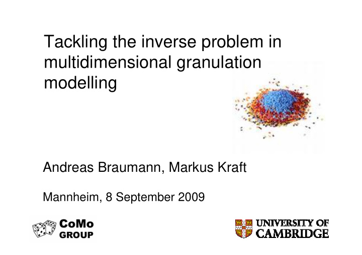 tackling the inverse problem in multidimensional