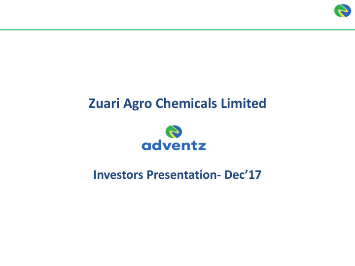 zuari agro chemicals limited