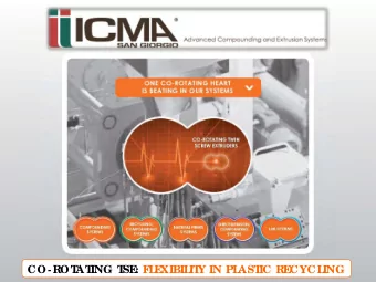 CO-R  OT  AT  ING T  SE  : F  L  E  XIBIL  IT  Y IN PL  AST  IC R  E  CYCL  ING  PR  E  SE  NT  AT