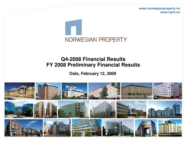 q4 2008 financial results fy 2008 preliminary financial