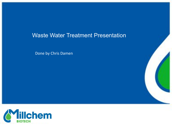 waste water treatment presentation