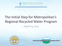 the initial step for metropolitan s regional recycled