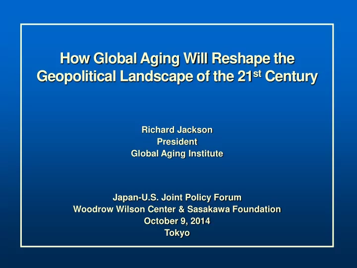 geopolitical landscape of the 21 st century
