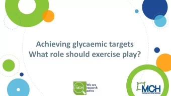 What role should exercise play?  GOOD MORNING  I am Jane Redding    Declaration    I am not