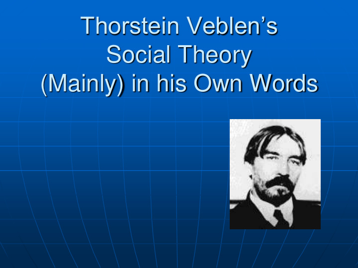 thorstein veblen s