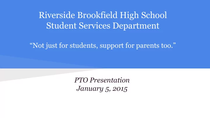 riverside brookfield high school student services
