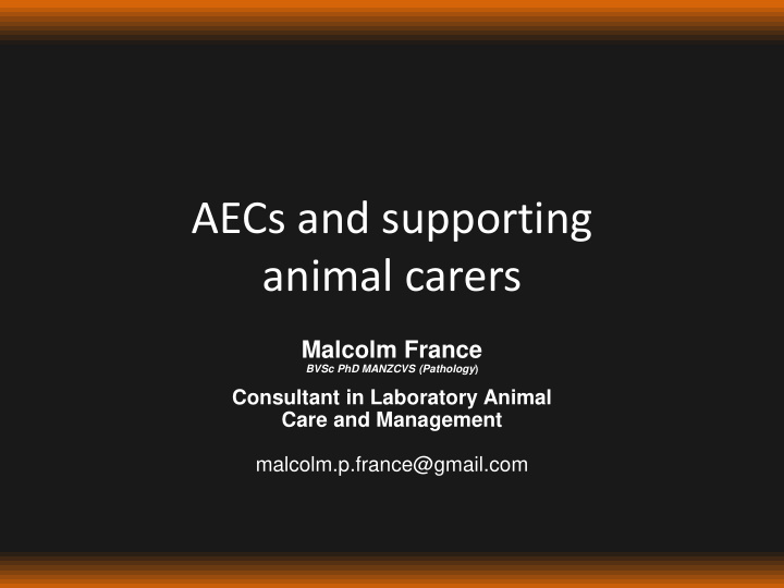 aecs and supporting animal carers
