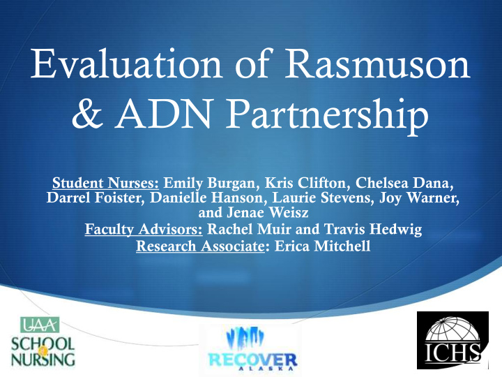 evaluation of rasmuson amp adn partnership
