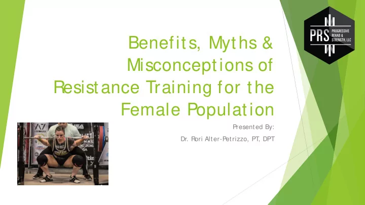 benefits myths amp misconceptions of resistance training
