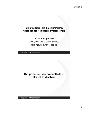 The presenter has no conflicts of  interest to disclose.  1  3/26/2015  Objectives   Identify