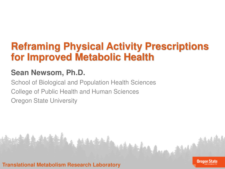 reframing physical activity prescriptions for improved
