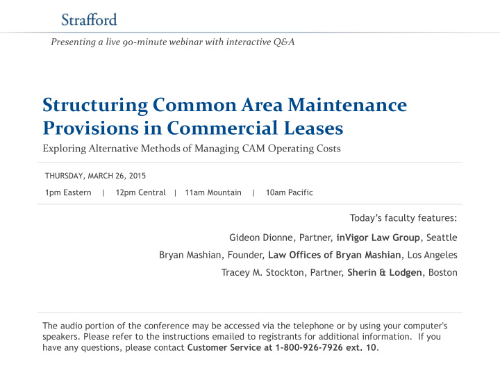 provisions in commercial leases