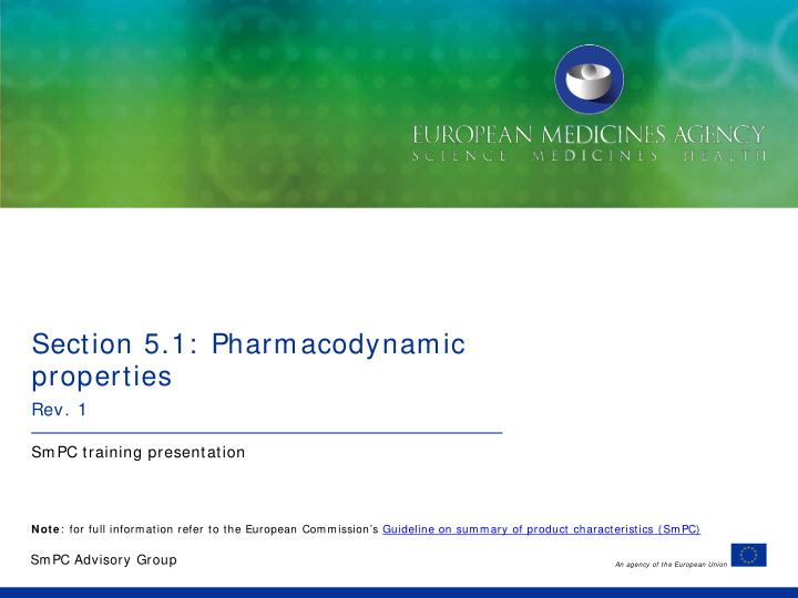 section 5 1 pharmacodynamic properties