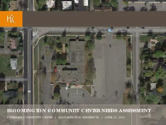 BL  O O MING T  O N CO MMUNIT  Y CENT  ER NEEDS ASSESSMENT  C REEKSIDE C O MMUNIT  Y C ENT  ER  |