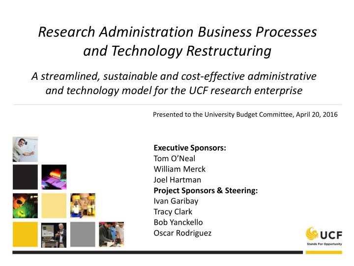 research administration business processes and technology