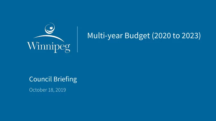 multi year budget 2020 to 2023