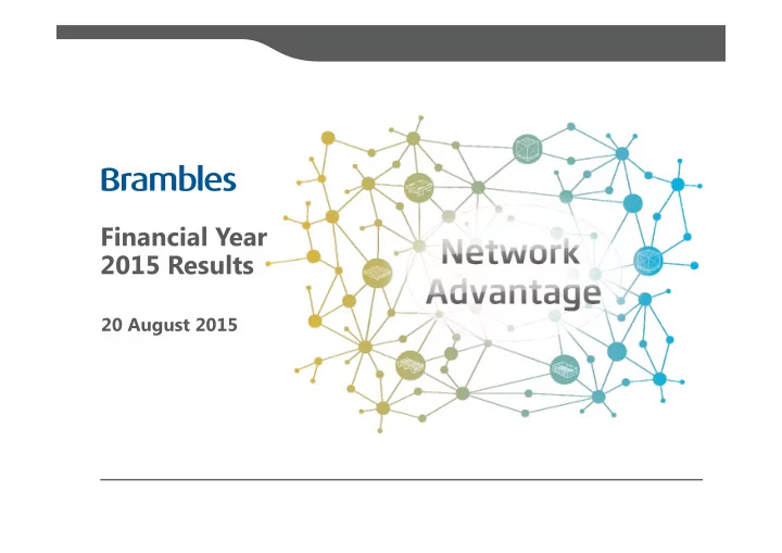 financial year 2015 results