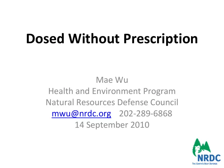 dosed without prescription