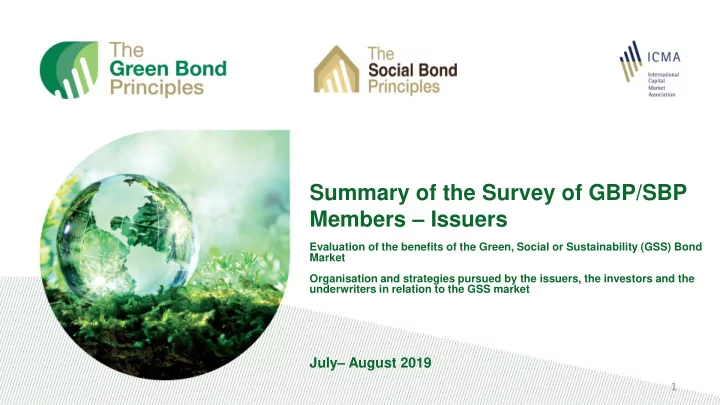 summary of the survey of gbp sbp