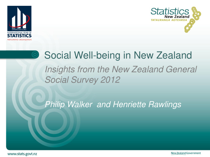 social well being in new zealand