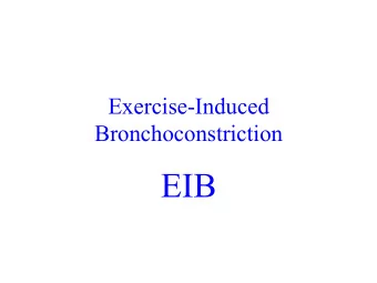 EIB  Case 1  14 yo boy, freshman in high school  Complains of shortness of breath 2 minutes