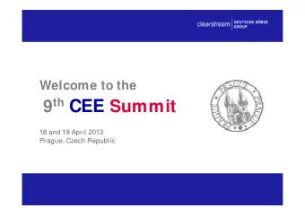 2  3  Why CEE?  Tomasz Grajewski  Global Head GSS  Unicredit  Agenda n The scale of the CEE region