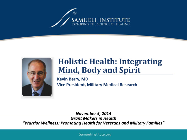 holistic health integrating mind body and spirit