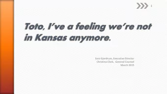 1  Sara Gjerdrum, Executive Director  Christina Clark,  General Counsel  March 2015  PELRA  1971