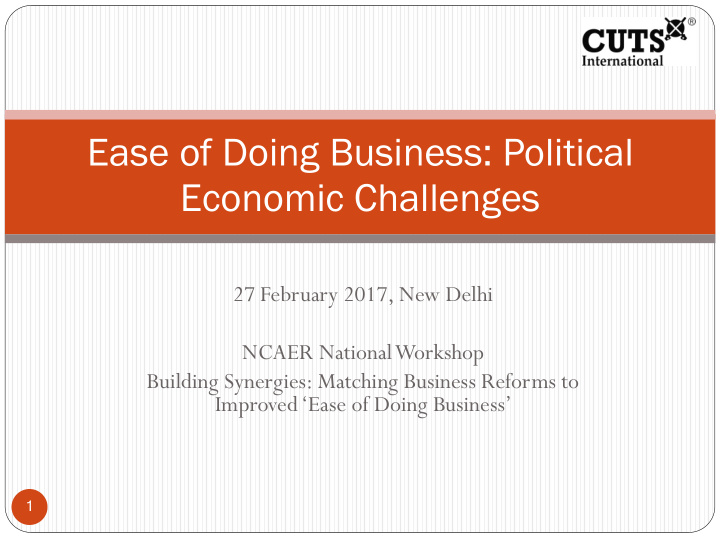 ease of doing business political