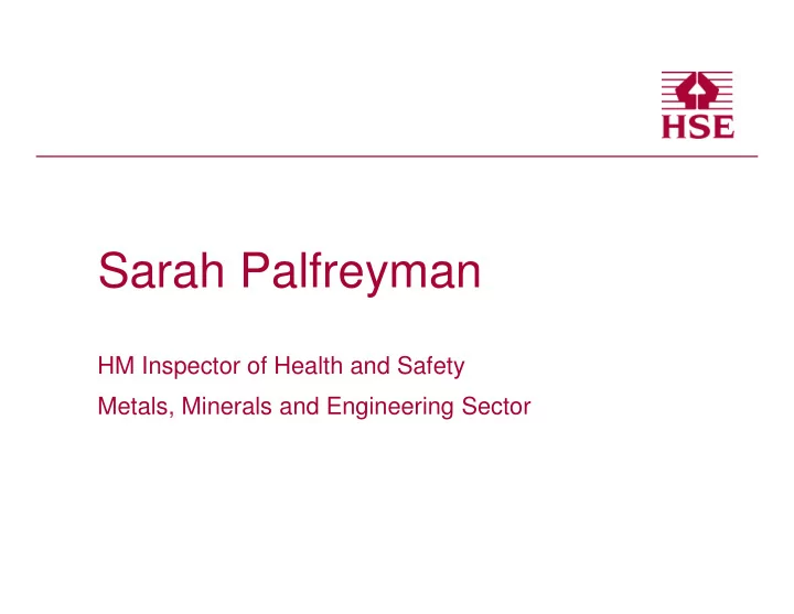 sarah palfreyman