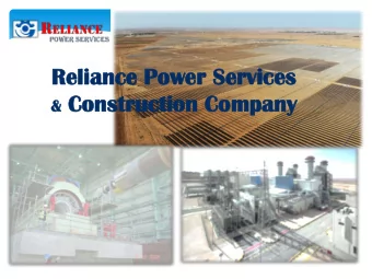 &amp; Co  Construct  nstruction  ion Co  Company  mpany Reliance Power Services &amp; Construction