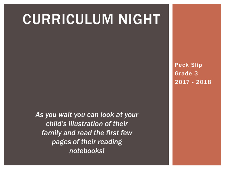 curriculum night