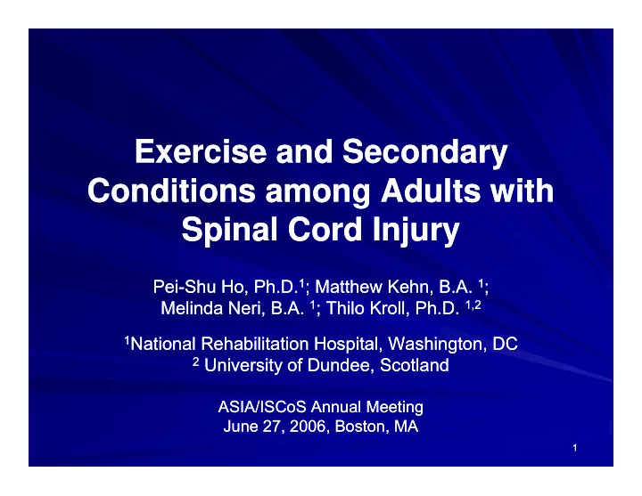 exercise and secondary exercise and secondary exercise