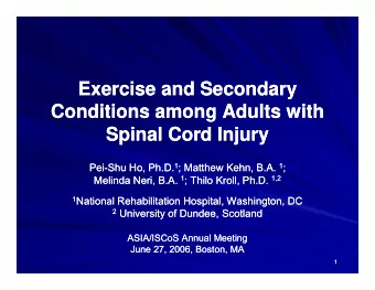 Exercise and Secondary  Exercise and Secondary  Exercise and Secondary  Exercise and Secondary