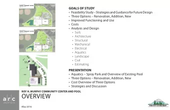 OVERVIEW  May 2016  EXISTING POOL &amp; SPLASH PAD  EXISTING POOL  Sloped deck remove and