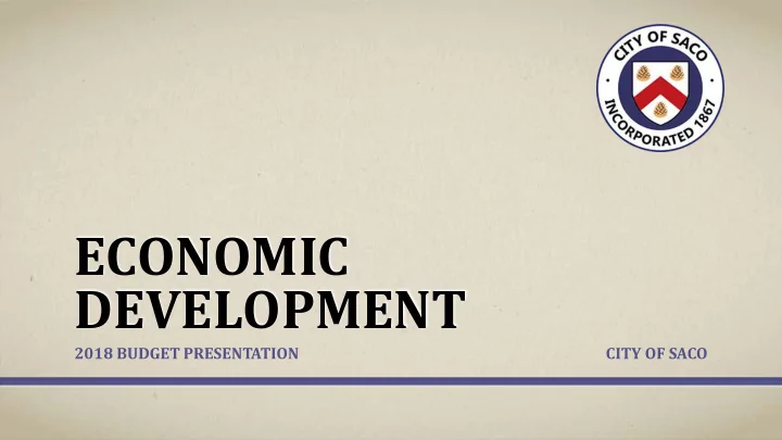 economic development