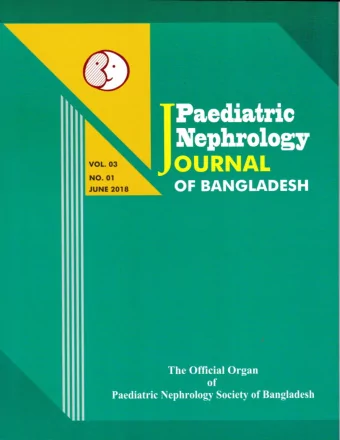 PAEDIATRIC NEPHROLOGY IOURNAT OF BANGLADESH Volume 3 Number 1 |une 2018  Editorial o Dissemination