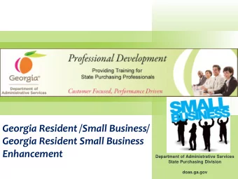 Enhancement  Department of Administrative Services  State Purchasing Division  doas.ga.gov  GPM