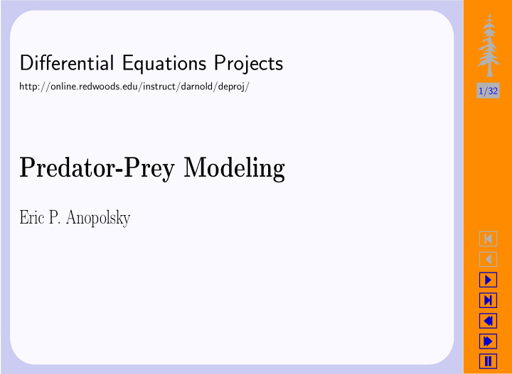 predator prey modeling