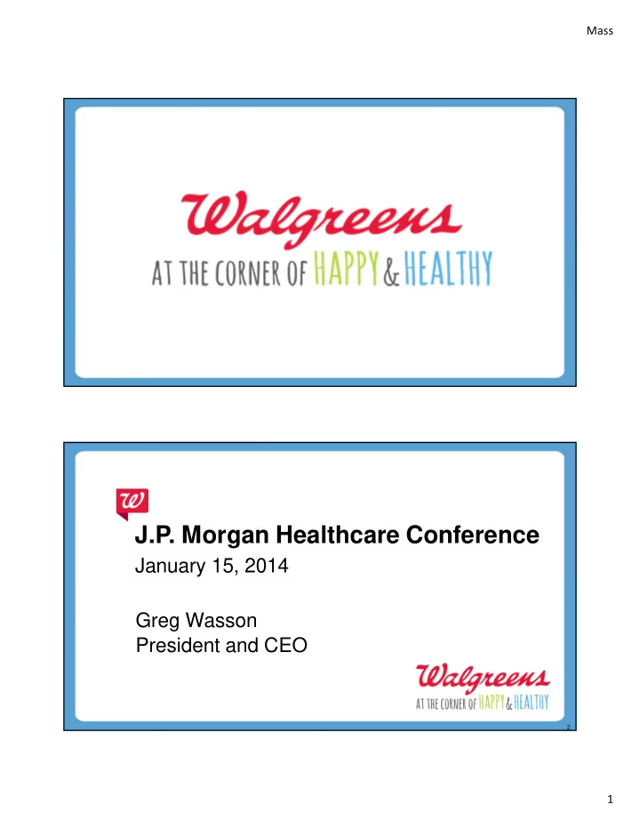 j p morgan healthcare conference