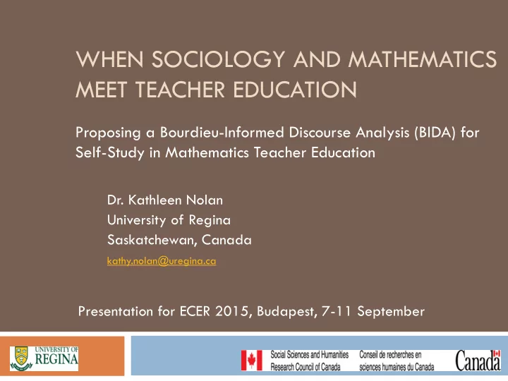 when sociology and mathematics